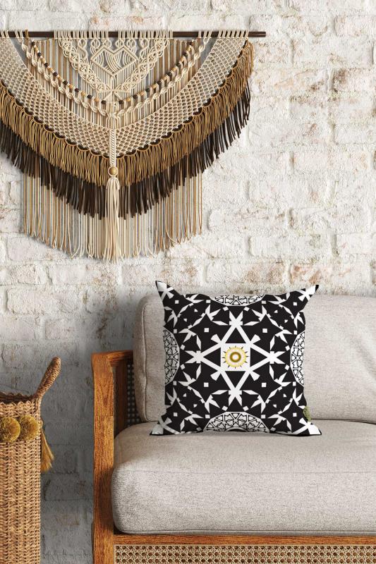 Modern Galaksi Desenli Çift Yön Dijital Baskılı Dekoratif Kırlent Kılıfı Yastık Kılıfı 39x39cm