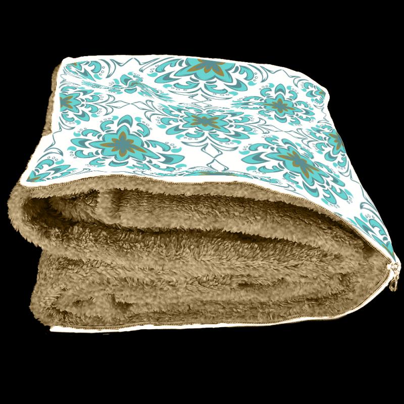 Modern Desenli İç Dolgusu Battaniyeli Araç İçi Opsiyonel Yastık 38x38cm