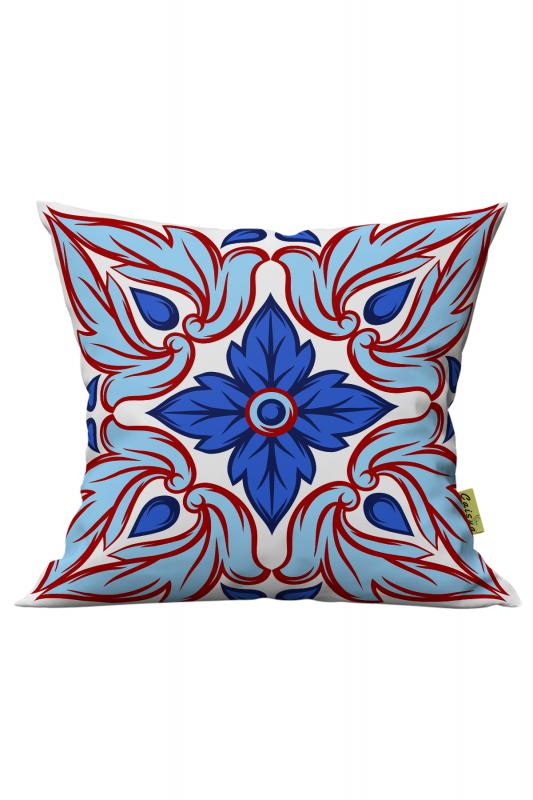 Etnik Desenli Çift Yön Dijital Baskılı Dekoratif Kırlent Kılıfı Yastık Kılıfı 39x39cm