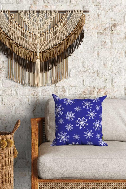 Kartanesi Desenli Çift Yön Dijital Baskılı Dekoratif Kırlent Kılıfı Yastık Kılıfı 39x39cm