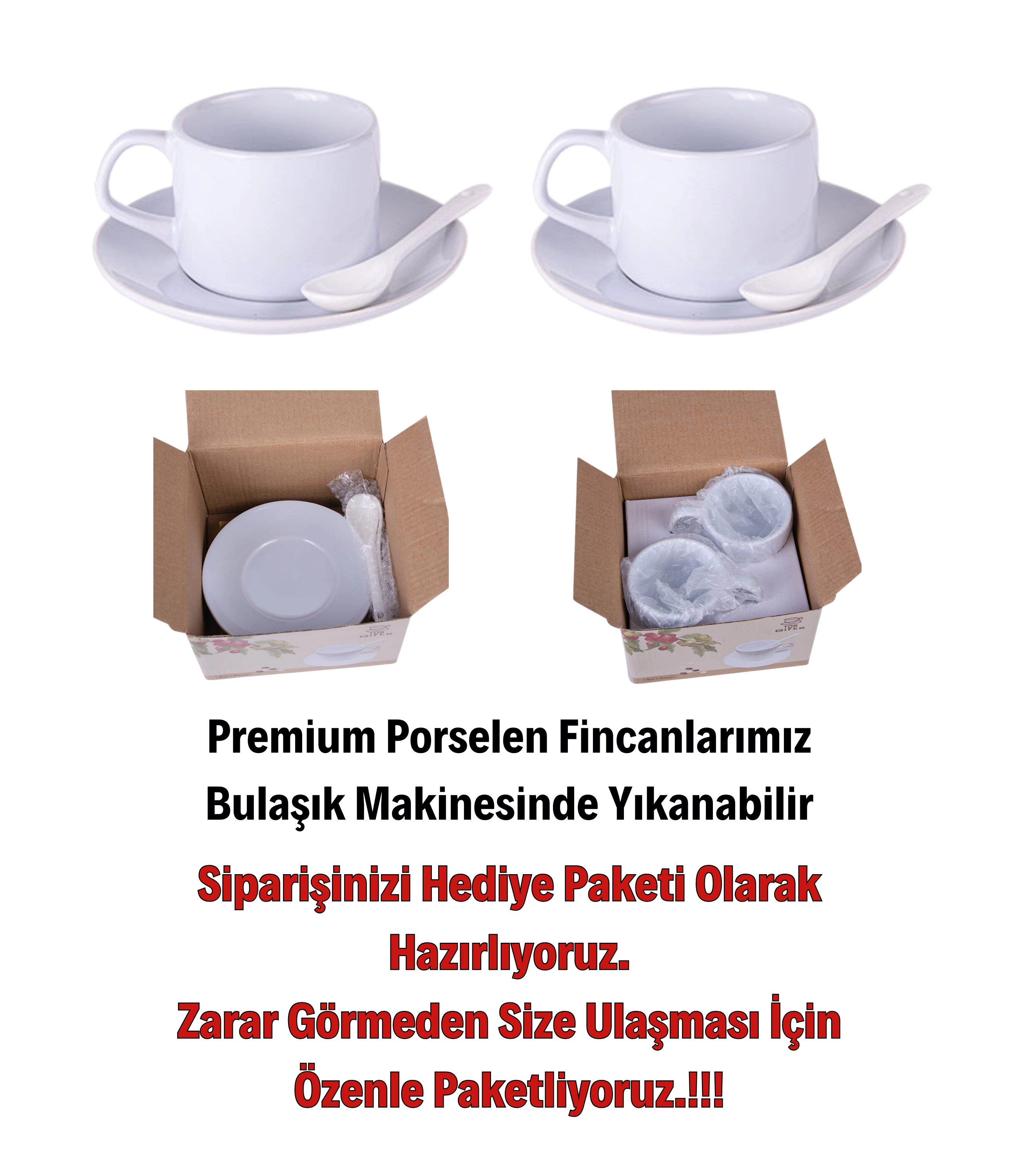 Yılbaşı Hediyesi Noel 2026 Baskılı 2li Set İsimli Porselen Çay Kahve Fincan Seti