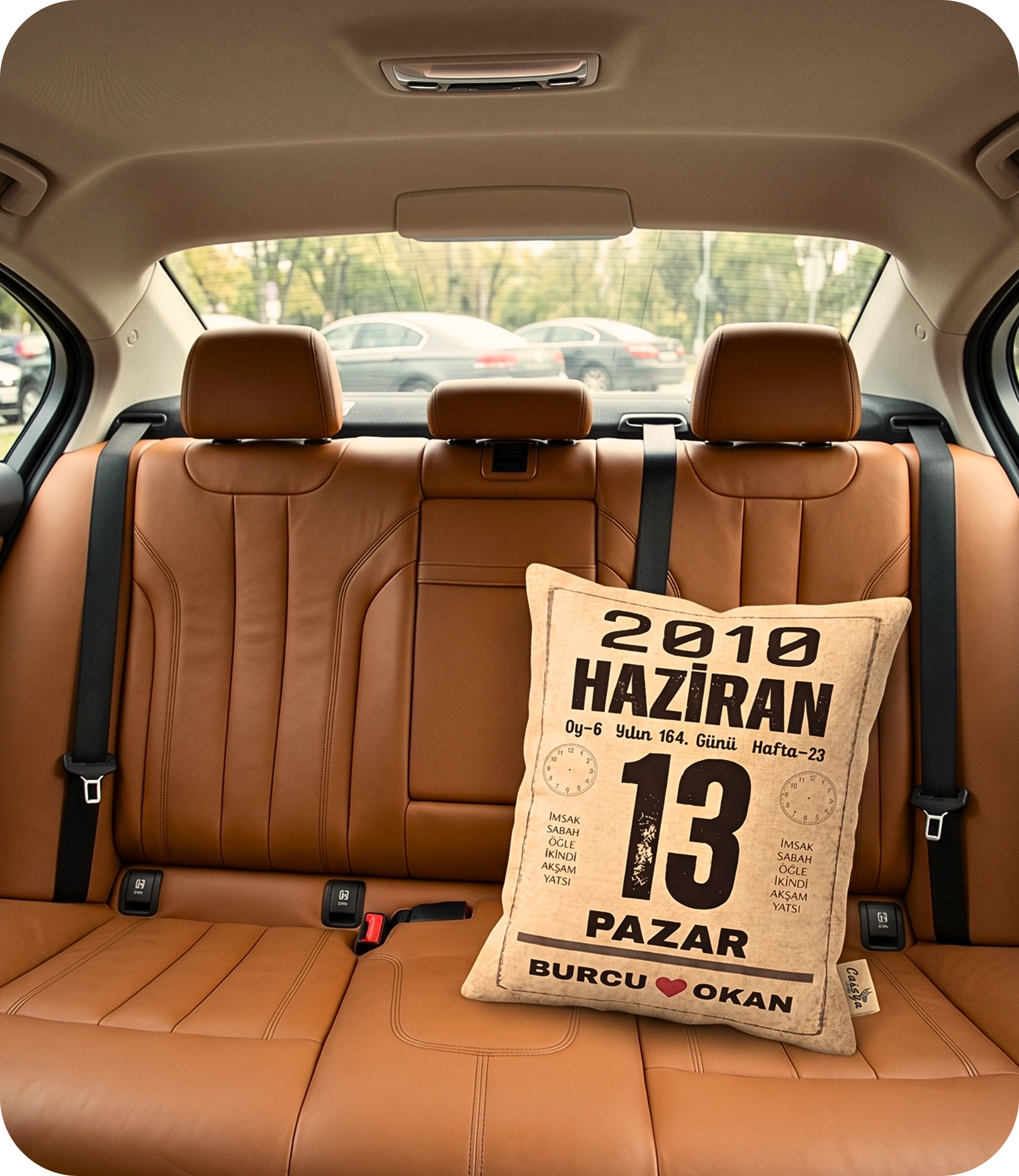 Takvim Yastık Doğum Günü Yıldönümü Hediyesi Takvim Yaprağı Hediyelik Dekoratif Yastık 40x28cm