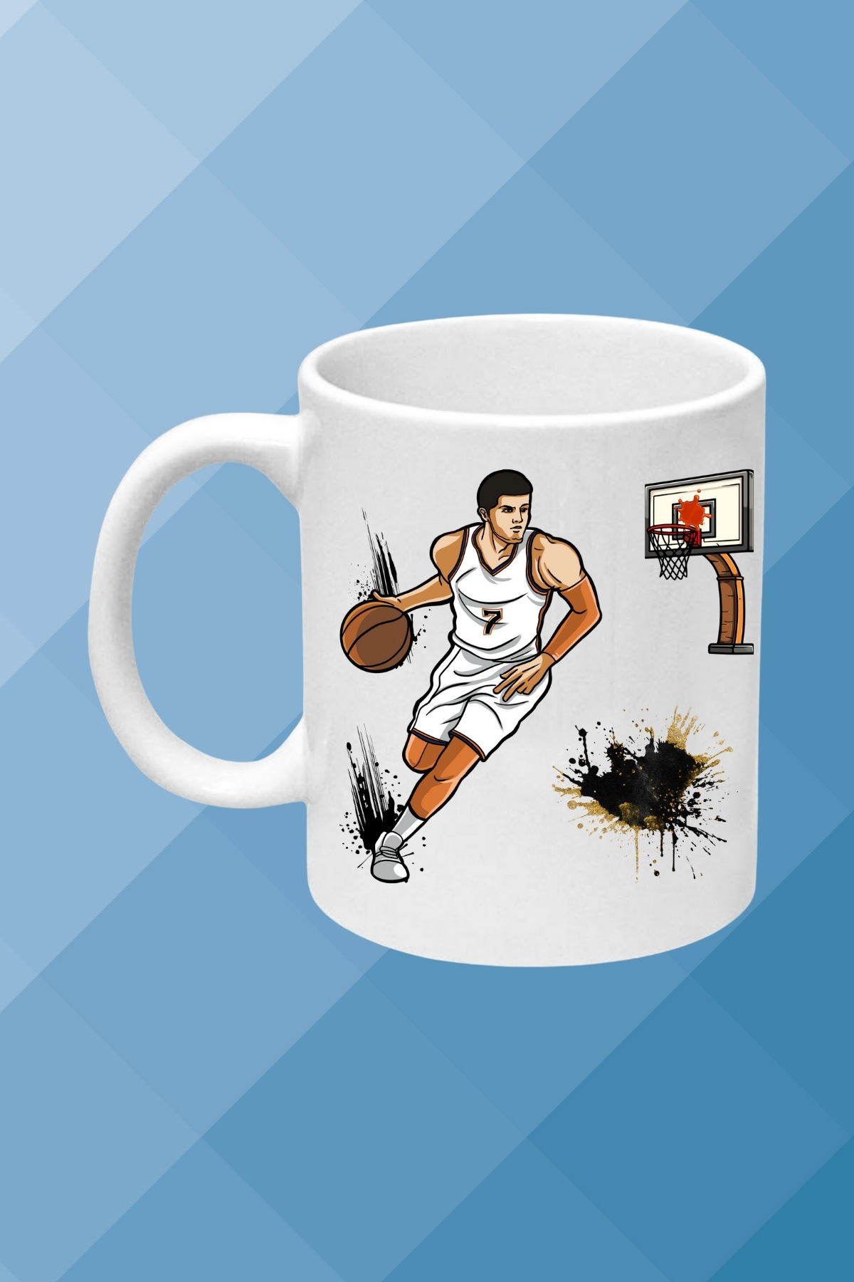 Basketboll Temalı Basket Sever Kupa Bardak Çay Kahve Fincanı-1