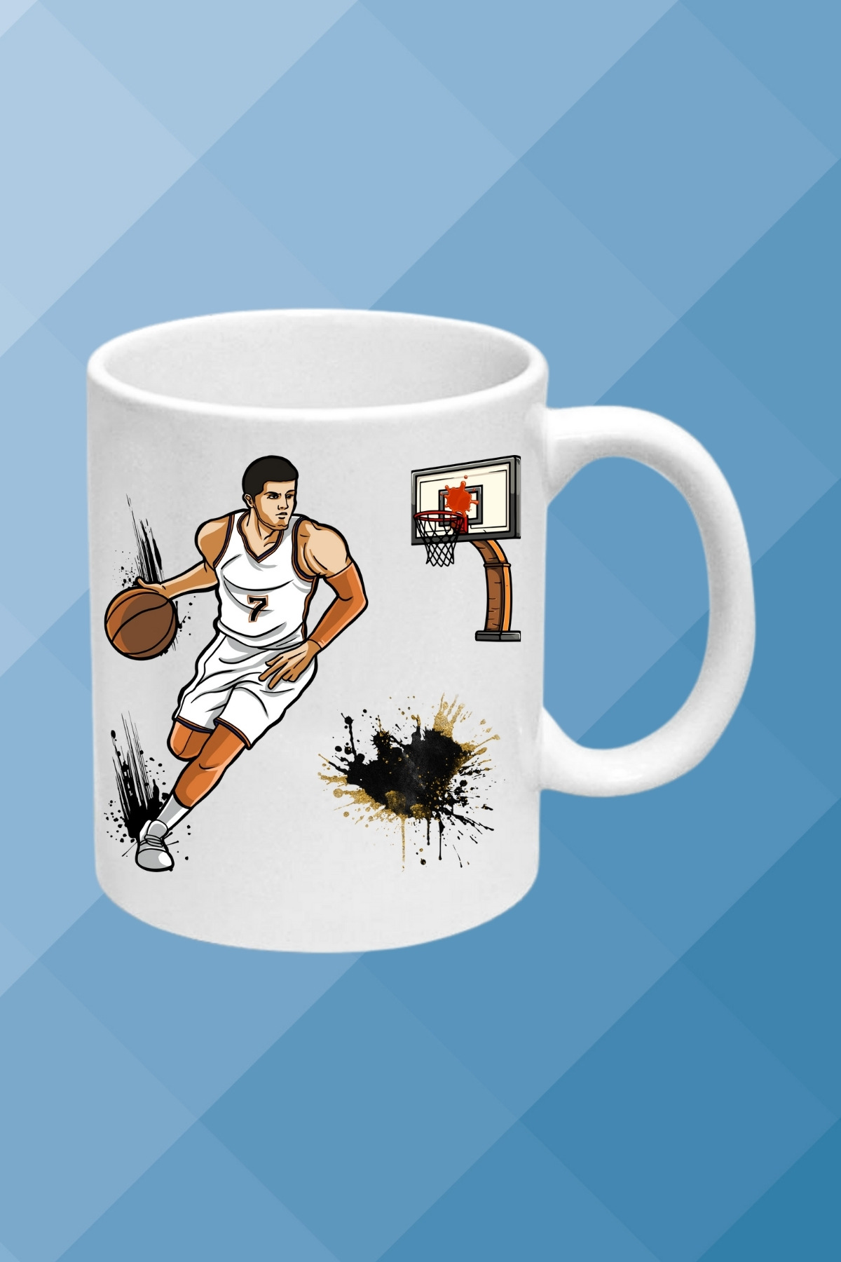 Basketboll Temalı Basket Sever Kupa Bardak Çay Kahve Fincanı-1