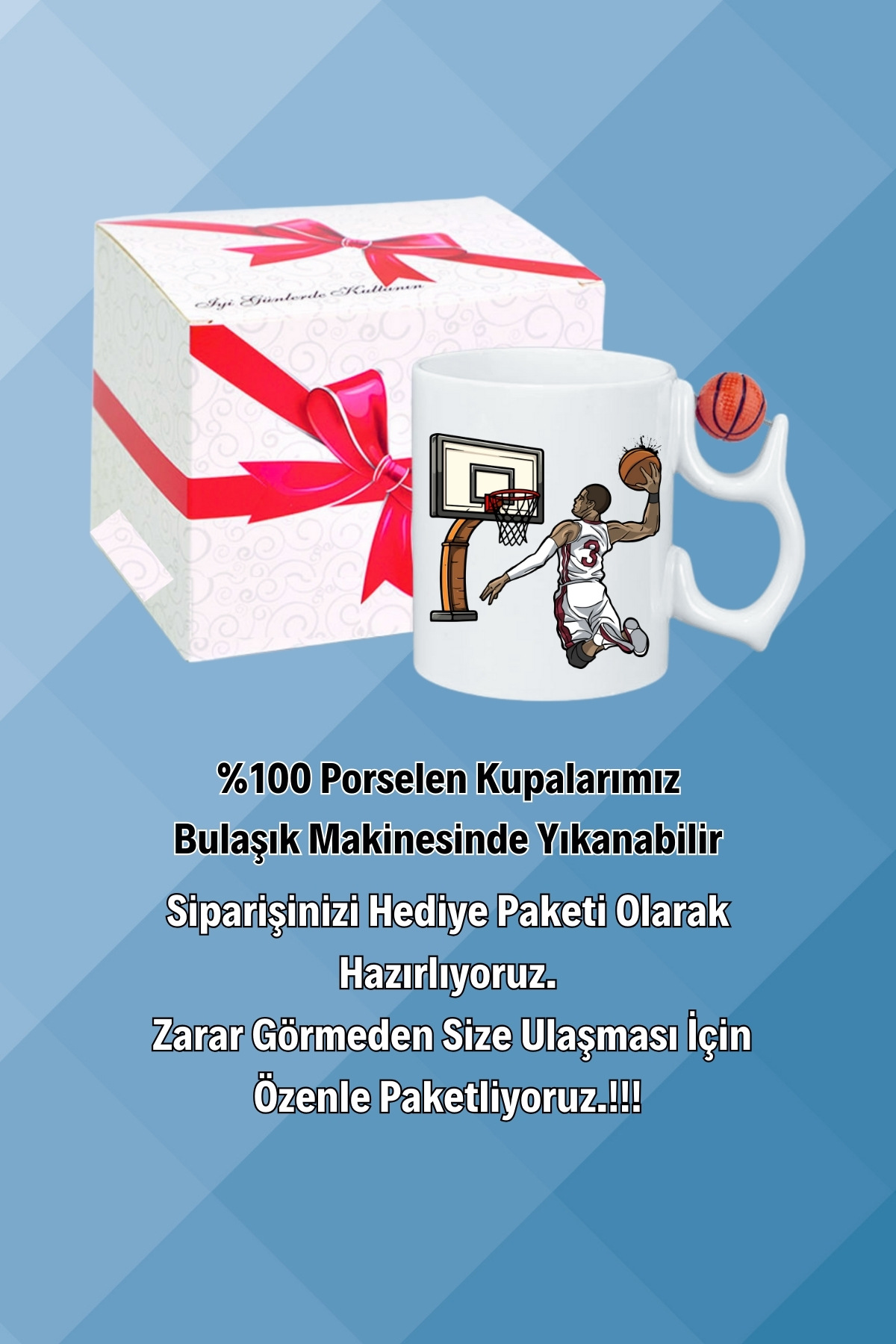 Basketboll Toplu Basket Sever Kupa Bardak Çay Kahve Fincanı-2