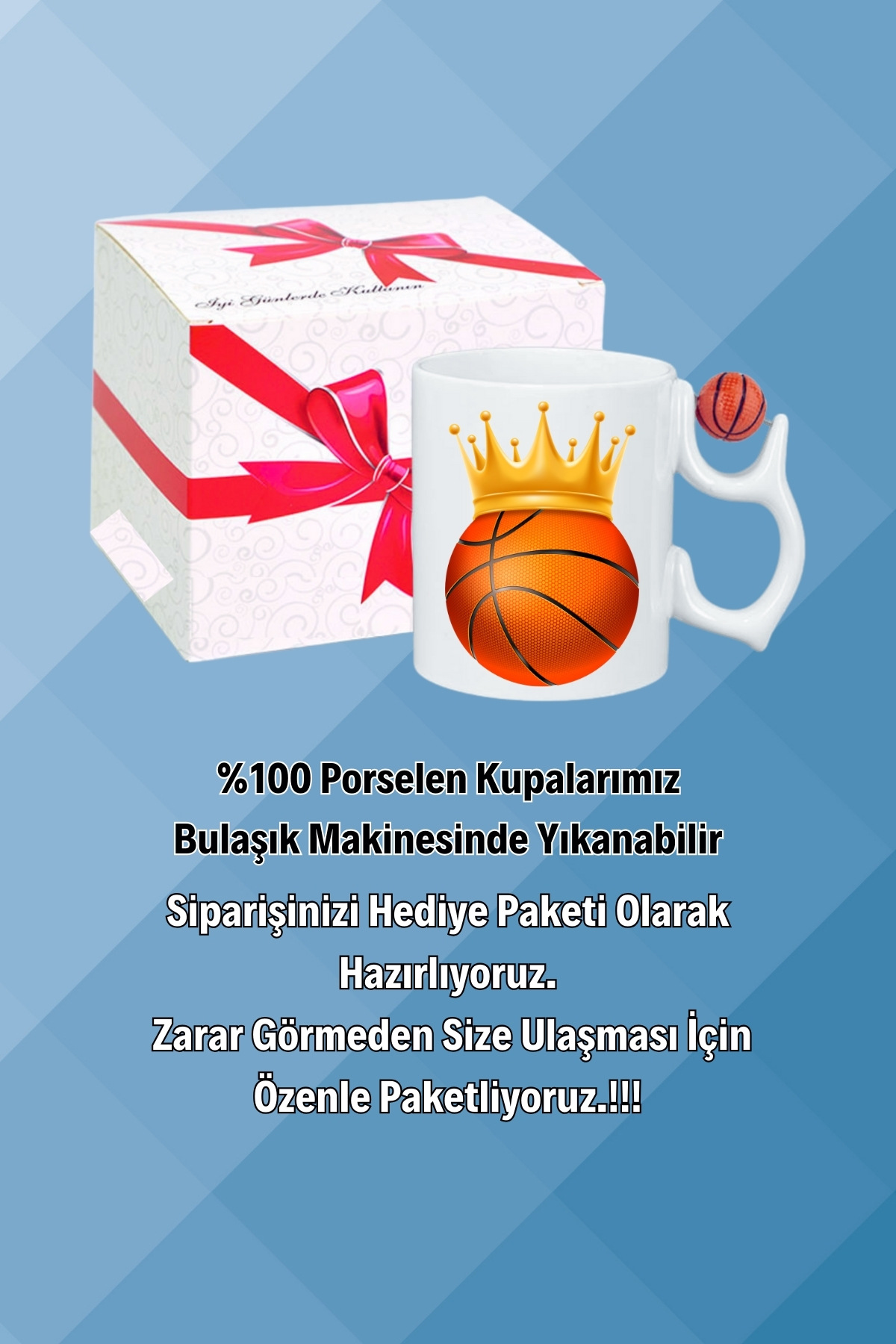 Basketboll Toplu Basket Sever Kupa Bardak Çay Kahve Fincanı-3