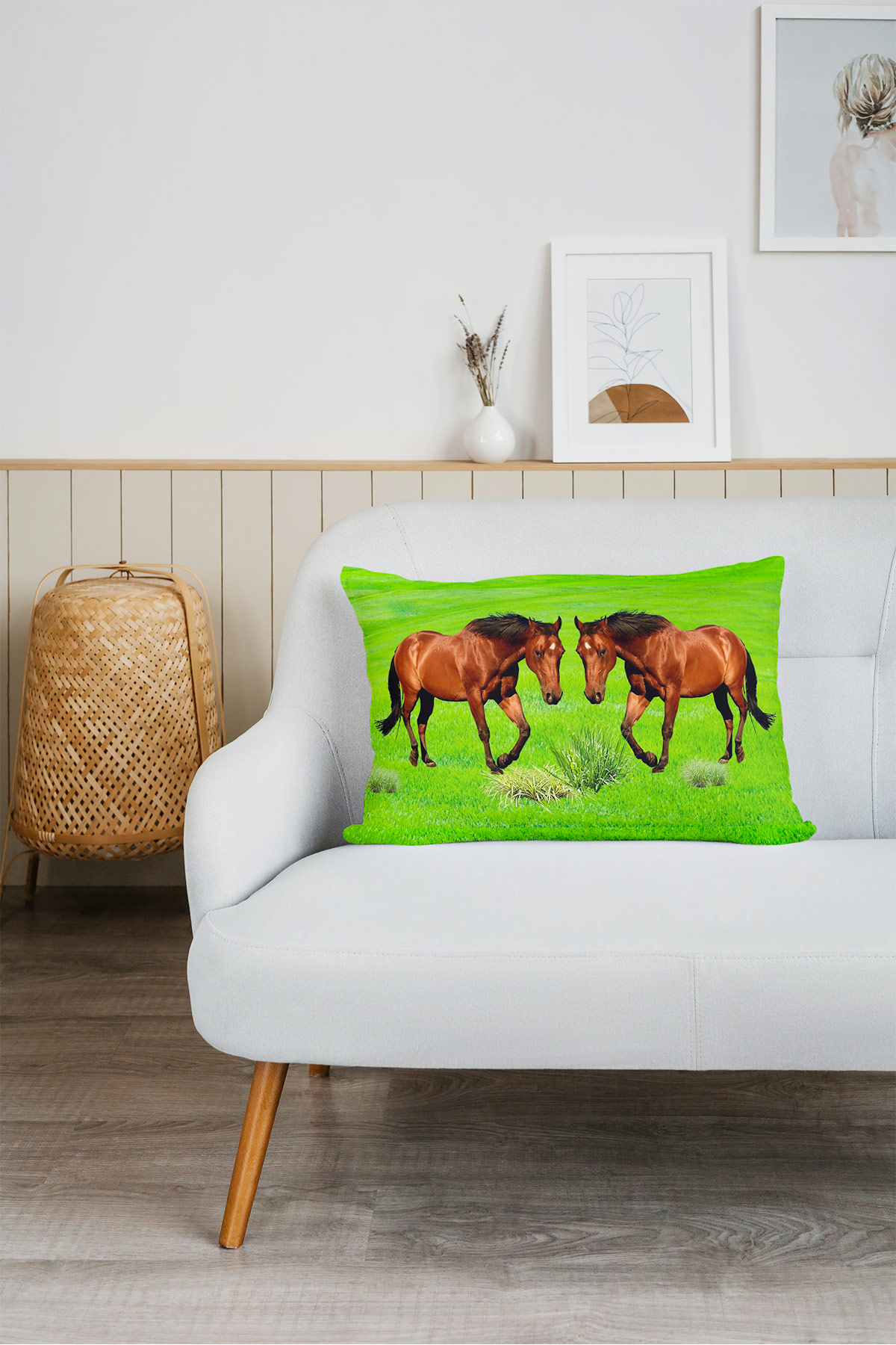 Özel Seri Çift Yön Dijital Baskılı Dekoratif Dikdörtgen Kırlent Kılıfı Yastık Kılıfı 50x30cm