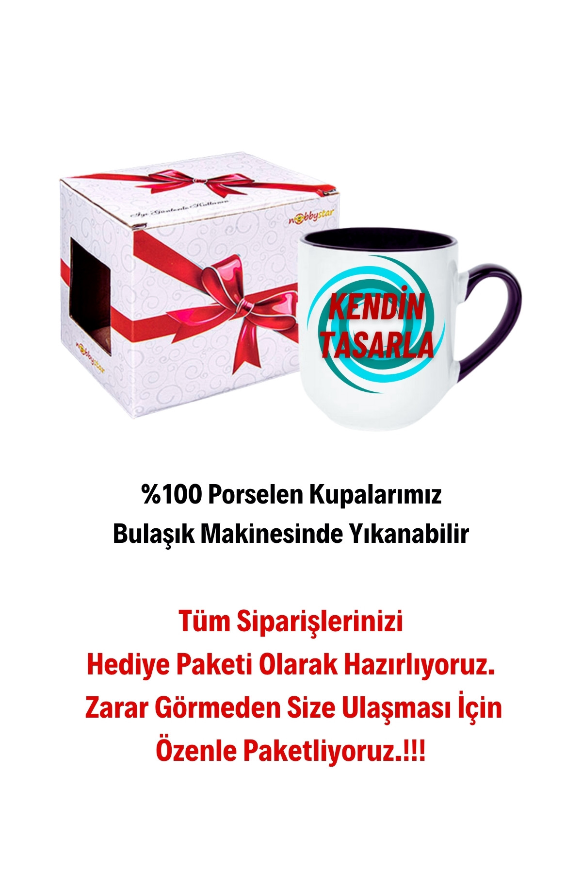 Kişiye Özel Baskılı İçi Siyah Lüx Kupa Kendin Tasarla Kupa Bardak Çay Kahve Fincanı