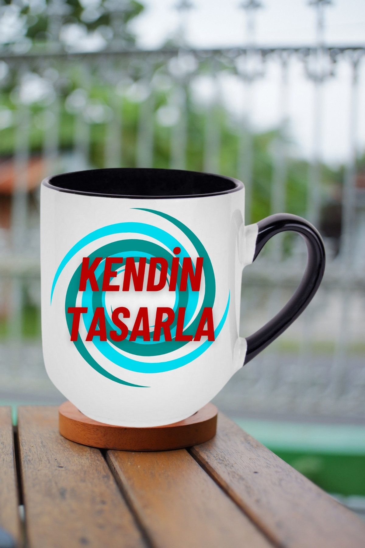 Kişiye Özel Baskılı İçi Siyah Lüx Kupa Kendin Tasarla Kupa Bardak Çay Kahve Fincanı