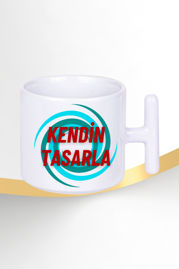 Kişiye Özel Baskılı Beyaz T Saplı Kupa Kendin Tasarla Kupa Bardak Çay Kahve Fincanı