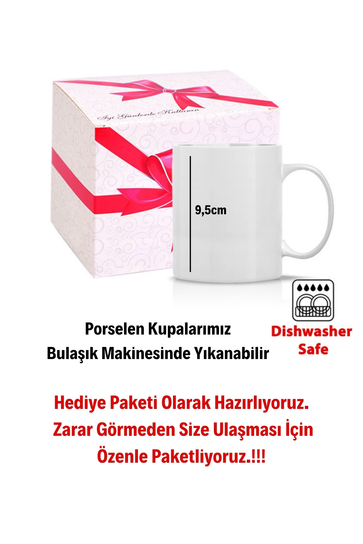 Mutlu Çiftler Love Baskılı Hediye Kupa Bardak Porselen Çay Kahve Fincanı