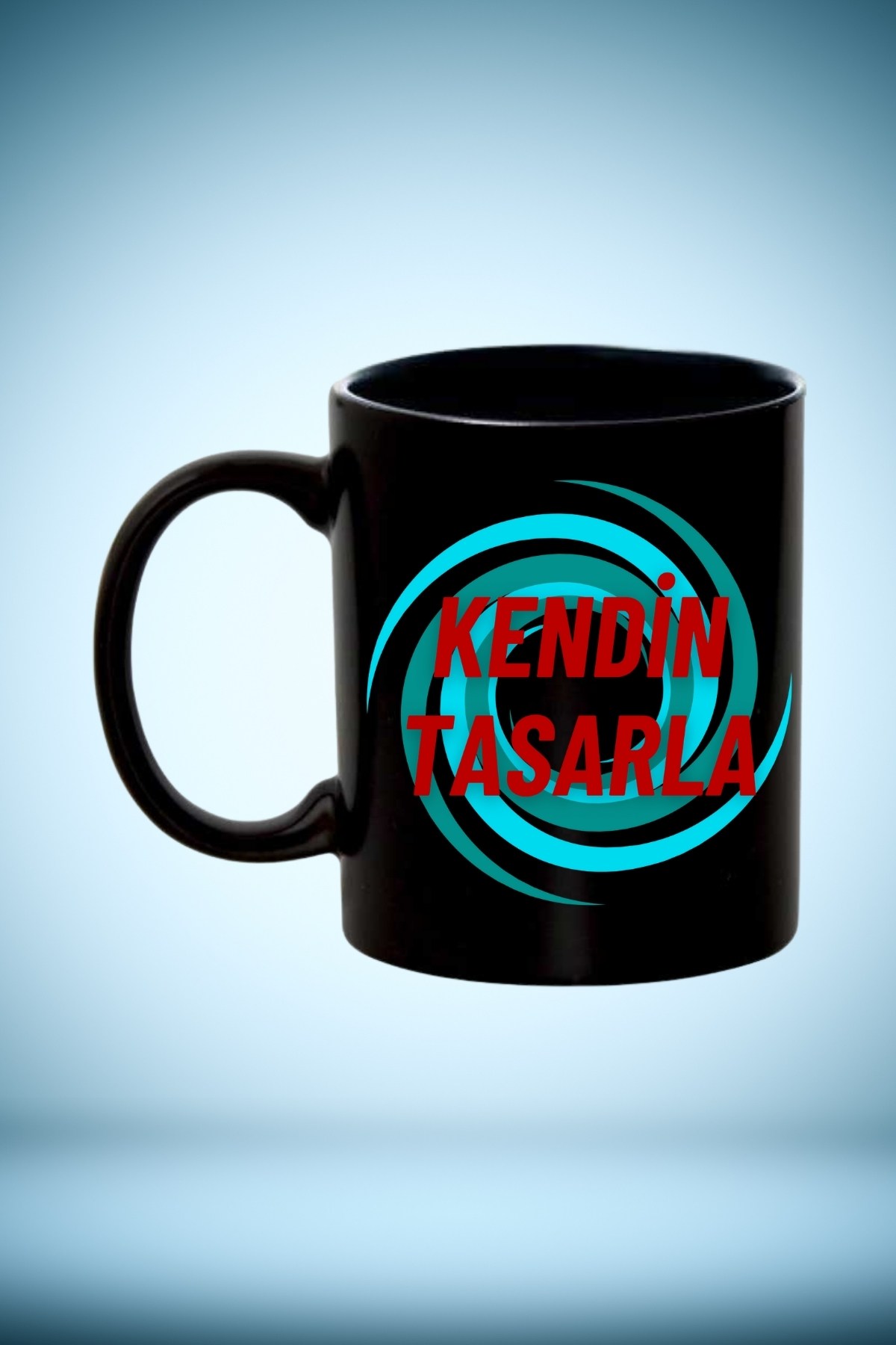 Kişiye Özel Baskılı İçi Dışı Siyah Kendin Tasarla Kupa Bardak Çay Kahve Fincanı