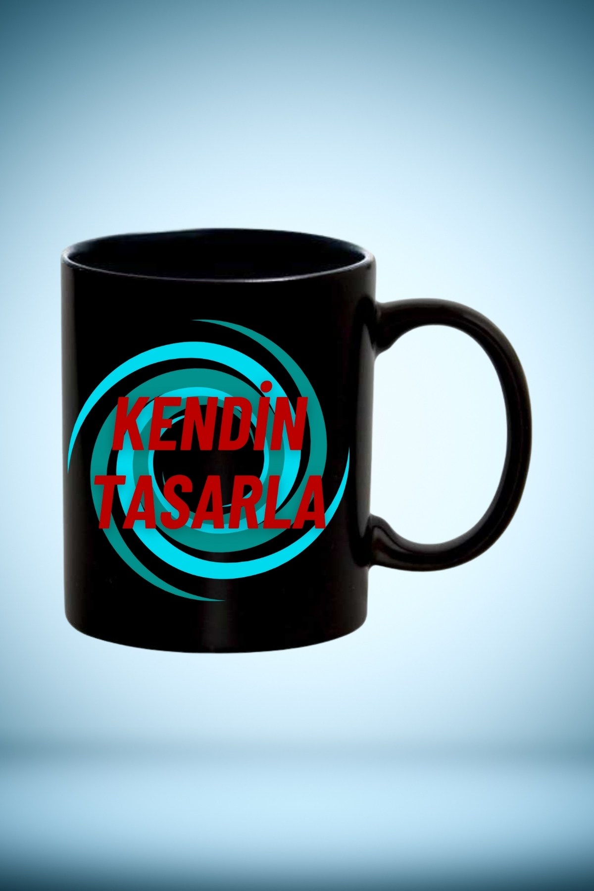 Kişiye Özel Baskılı İçi Dışı Siyah Kendin Tasarla Kupa Bardak Çay Kahve Fincanı