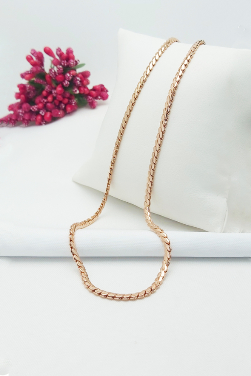 Rose Altın Kaplama Xuping Vip Seri Uzun Zincir Kolye 52cm