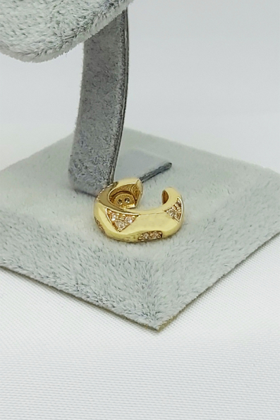 Altın Kaplama Özel Seri Çelik Kıkırdak Küpesi 1,5cm