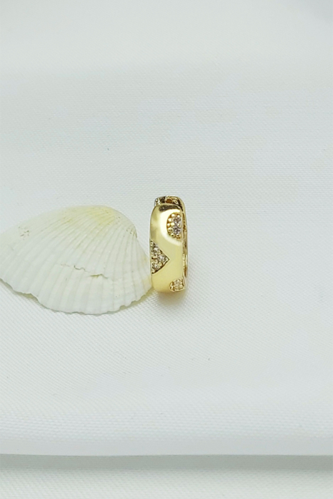 Altın Kaplama Özel Seri Çelik Kıkırdak Küpesi 1,5cm