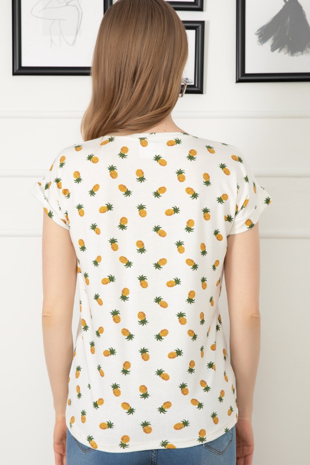 Ananas V Yaka T-shirt