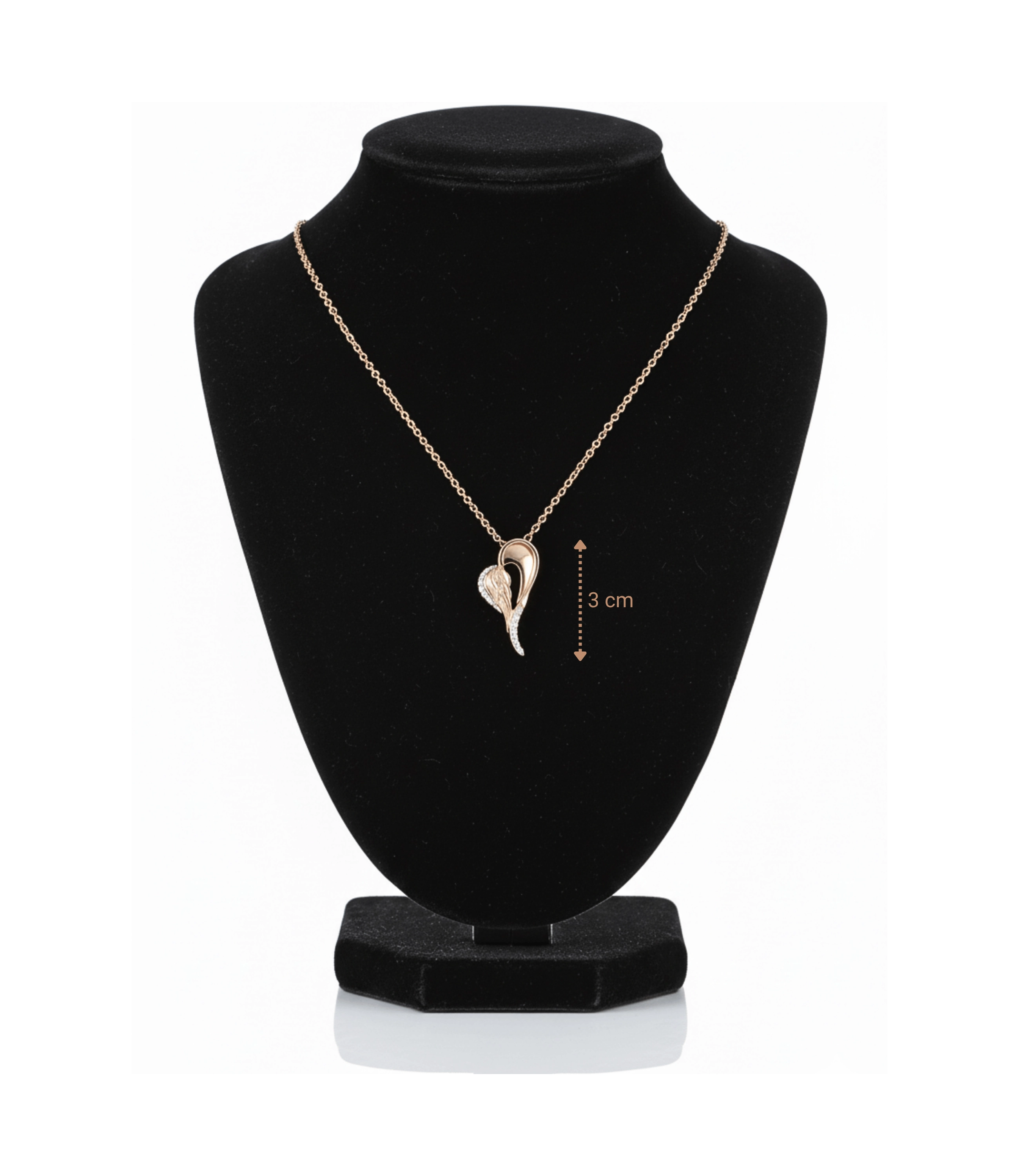 Melek Kanadı Kolye Minimal Detaylı Rose Altın Kaplama Vip Seri Kolye Xuping 40cm