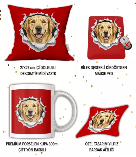 Köpek Sever Hediye Seti Golden Retriever Kişisel ve Kurumsal Hediyeler