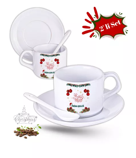 2li Porselen Çay Kahve Fincan Seti