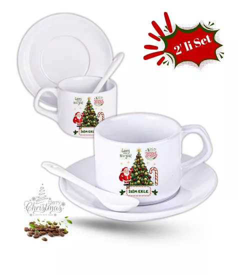 2li Porselen Çay Kahve Fincan Seti