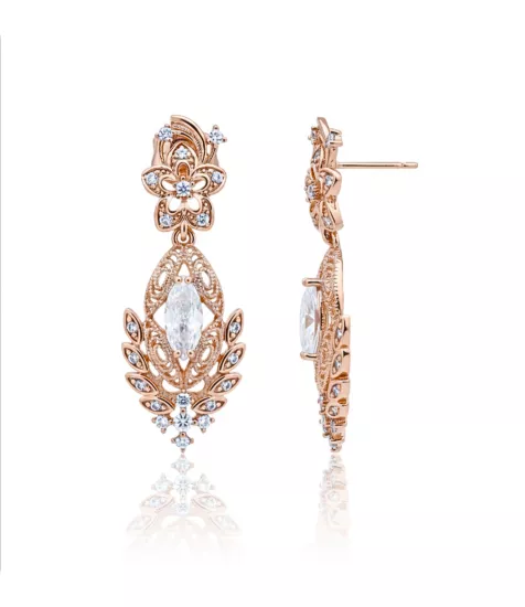 Vip Seri Küpe Xuping Taşlı Rose Altın Kaplama