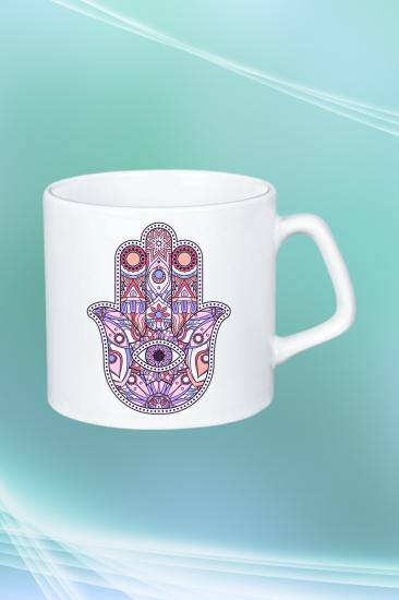 Baskılı Porselen Kupa Bardak Çay Kahve Fincanı