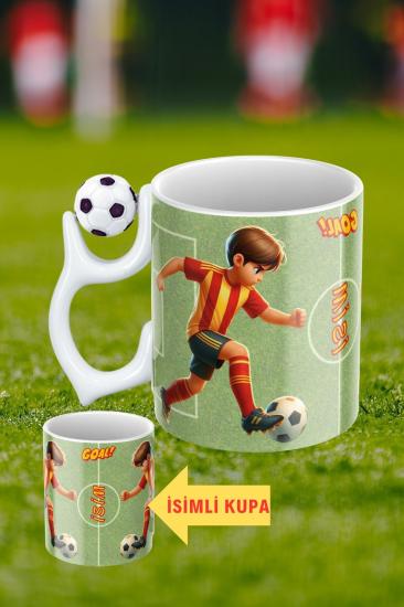 Baskılı Porselen Futbol Toplu Taraftar Kupa Bardak Çay Kahve Fincanı