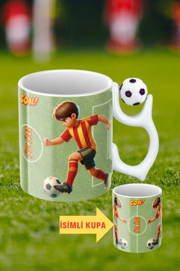 Baskılı Porselen Futbol Toplu Taraftar Kupa Bardak Çay Kahve Fincanı