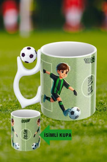 Baskılı Porselen Futbol Toplu Taraftar Kupa Bardak Çay Kahve Fincanı