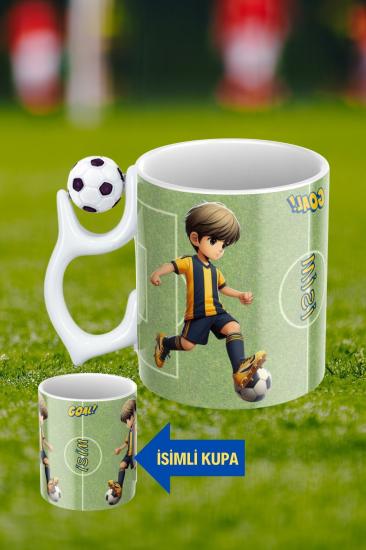 Baskılı Porselen Futbol Toplu Taraftar Kupa Bardak Çay Kahve Fincanı