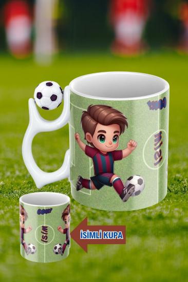 Baskılı Porselen Futbol Toplu Taraftar Kupa Bardak Çay Kahve Fincanı