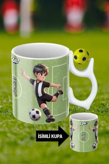 Baskılı Porselen Futbol Toplu Taraftar Kupa Bardak Çay Kahve Fincanı