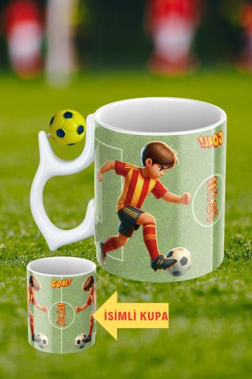 Baskılı Porselen Futbol Toplu Taraftar Kupa Bardak Çay Kahve Fincanı