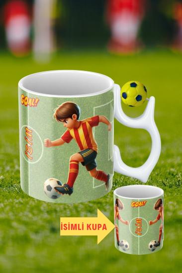 Baskılı Porselen Futbol Toplu Taraftar Kupa Bardak Çay Kahve Fincanı