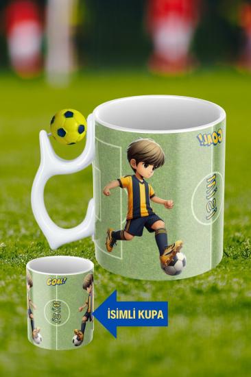 Baskılı Porselen Futbol Toplu Taraftar Kupa Bardak Çay Kahve Fincanı