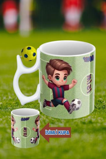 Baskılı Porselen Futbol Toplu Taraftar Kupa Bardak Çay Kahve Fincanı