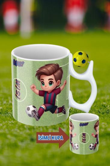 Baskılı Porselen Futbol Toplu Taraftar Kupa Bardak Çay Kahve Fincanı