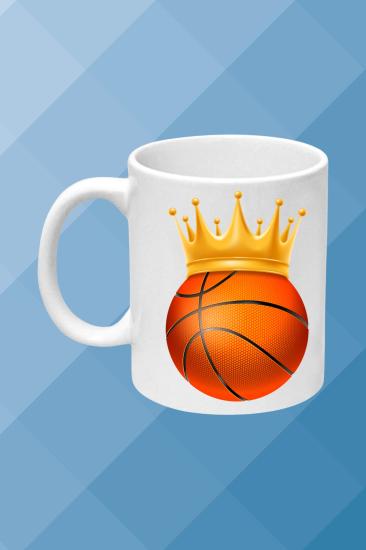 Basketbol Temalı Baskılı Porselen Kupa Bardak Çay Kahve Fincanı