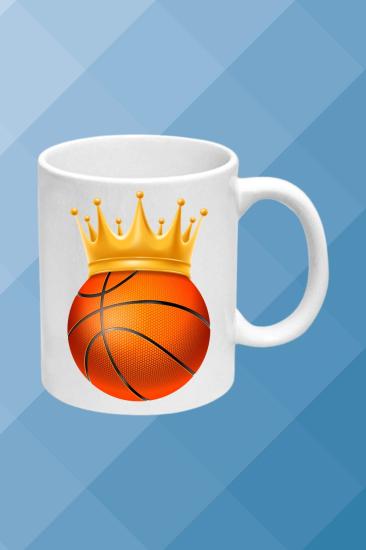 Basketbol Temalı Baskılı Porselen Kupa Bardak Çay Kahve Fincanı