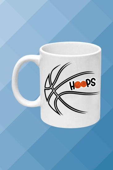 Basketbol Temalı Baskılı Porselen Kupa Bardak Çay Kahve Fincanı