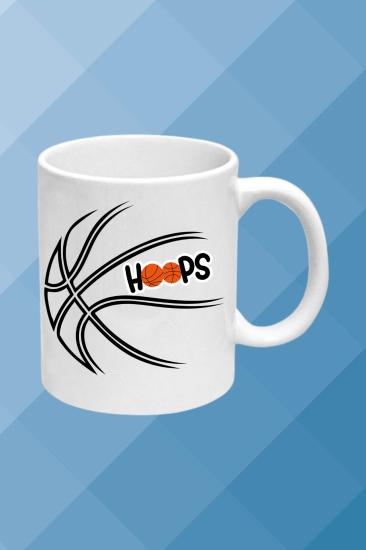 Basketbol Temalı Baskılı Porselen Kupa Bardak Çay Kahve Fincanı