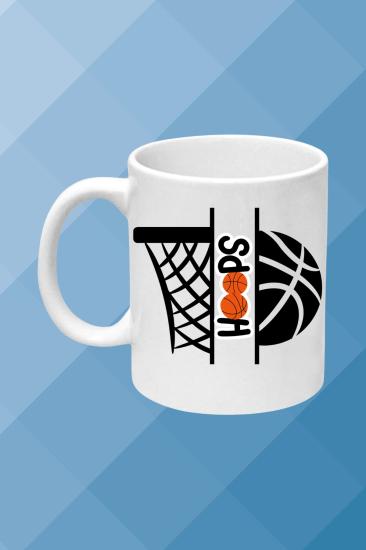 Basketbol Temalı Baskılı Porselen Kupa Bardak Çay Kahve Fincanı