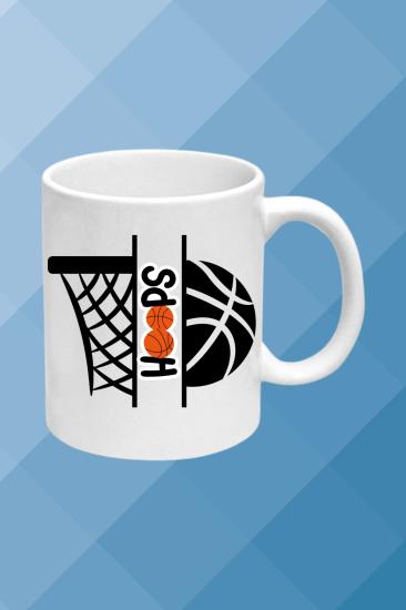 Basketbol Temalı Baskılı Porselen Kupa Bardak Çay Kahve Fincanı