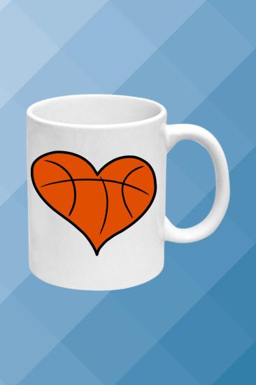 Basketbol Temalı Baskılı Porselen Kupa Bardak Çay Kahve Fincanı