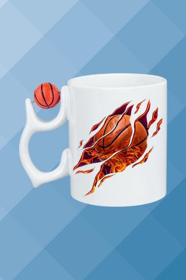 Baskılı Porselen Kupa Bardak Çay Kahve Fincanı