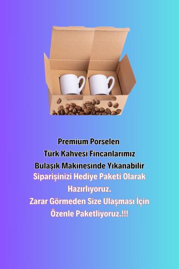 Kişiye Özel Baskılı Kendin Tasarla 2’li Türk Kahvesi Fincanı Seti 2-Adet