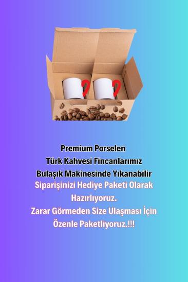 Kişiye Özel Baskılı Kendin Tasarla 2’li Türk Kahvesi Fincanı Seti 2-Adet
