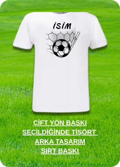 Sarı Kırmızı Formalı Baskılı T-Shirt - Sarı Kırmızı Futbol Toplu Kupa