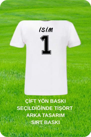 Sarı Kırmızı Formalı Baskılı T-Shirt - Futbol Toplu Kupa